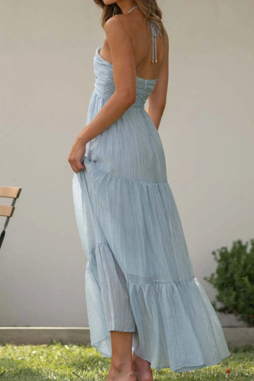 Tiered Halter Neck Cami Dress