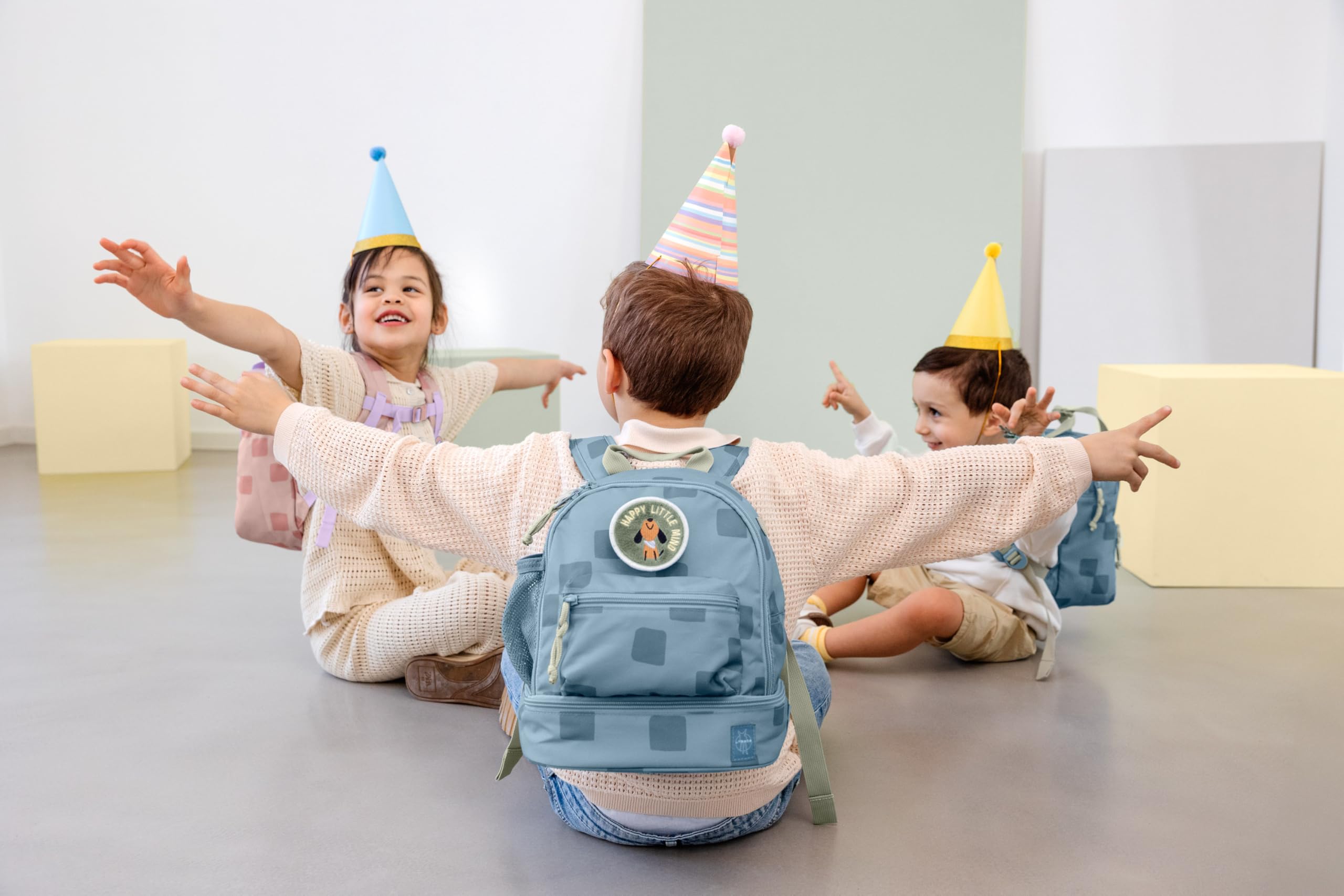 LÄSSIG Kinderrucksack mit Brustgurt Kindergartentasche Kindergartenrucksack 6,5L ab 3 Jahren/Mini Backpack Adventure Dragonfly