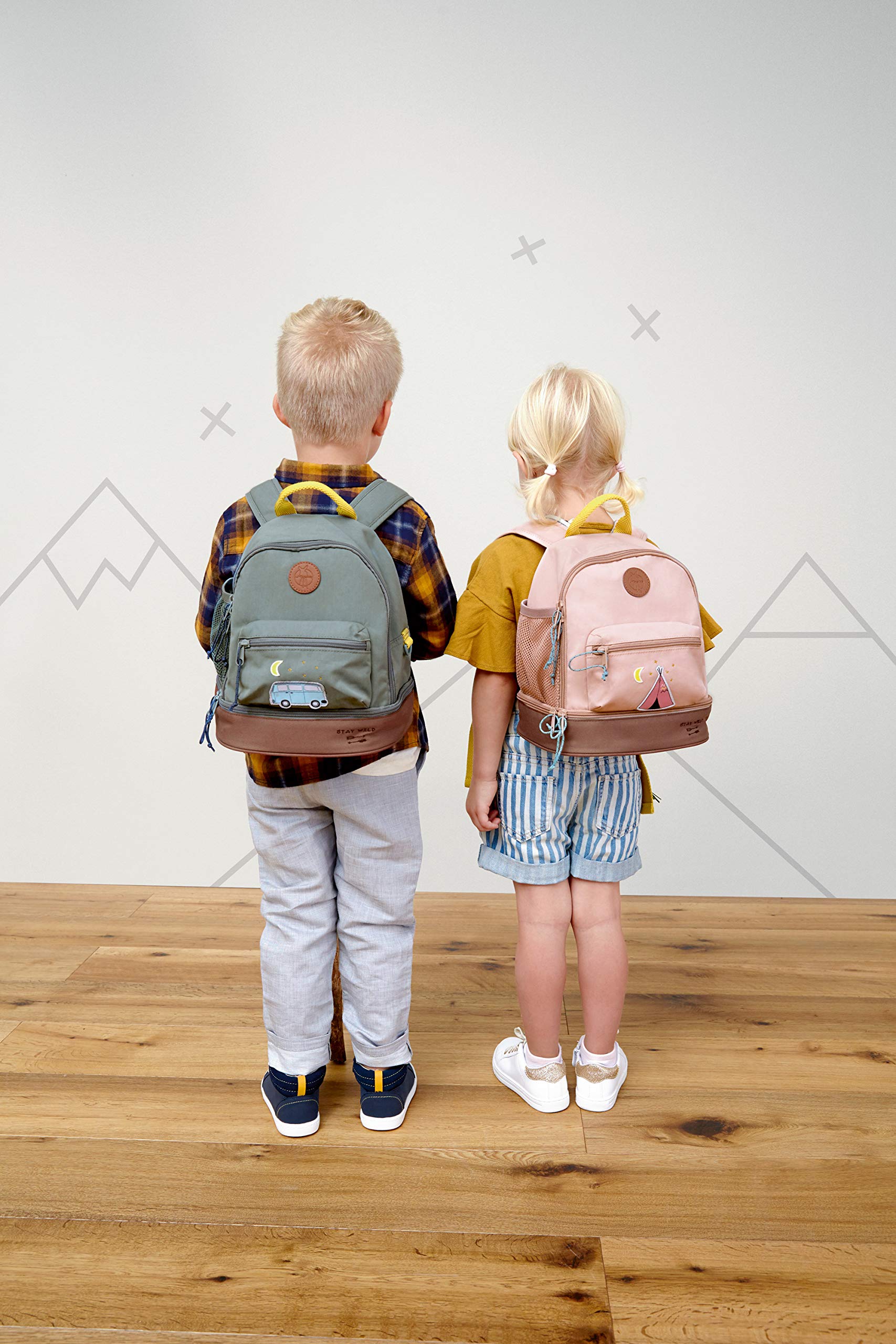LÄSSIG Kinderrucksack mit Brustgurt Kindergartentasche Kindergartenrucksack 6,5L ab 3 Jahren/Mini Backpack Adventure Dragonfly