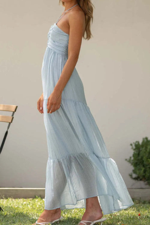 Tiered Halter Neck Cami Dress